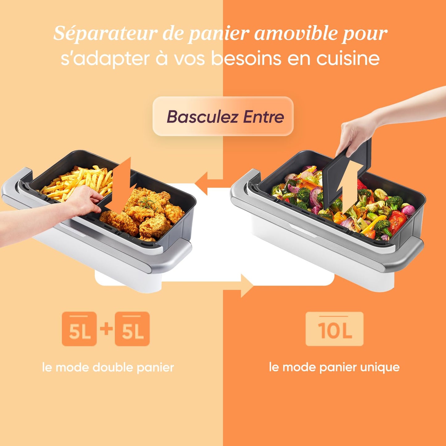 Cosori TwinFry 10L Blanc – Air Fryer Double Zone