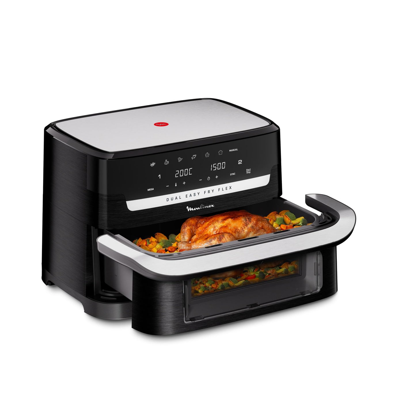 Moulinex Easy Fry Dual Flex – Air Fryer Double Zone 9L avec Séparateur Amovible