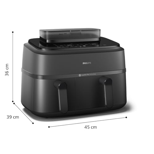 Philips Airfryer Série 5000 NA550/00 – Air Fryer Double Panier 9L AirSteam & RapidAir (19 Modes)