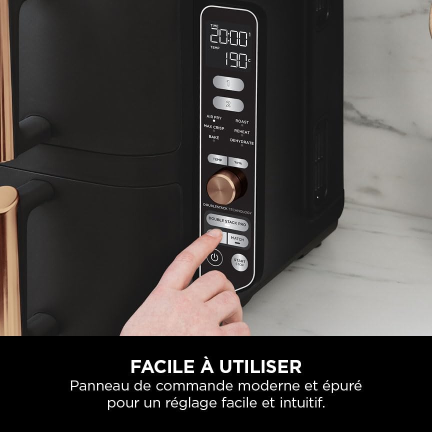 Ninja Double Stack XL 9,5L – Air Fryer Vertical à Double Compartiment 6-en-1