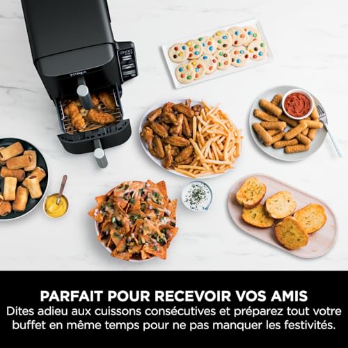 Ninja Double Stack Air Fryer 7,6L – Friteuse Sans Huile Double Tiroir Gris