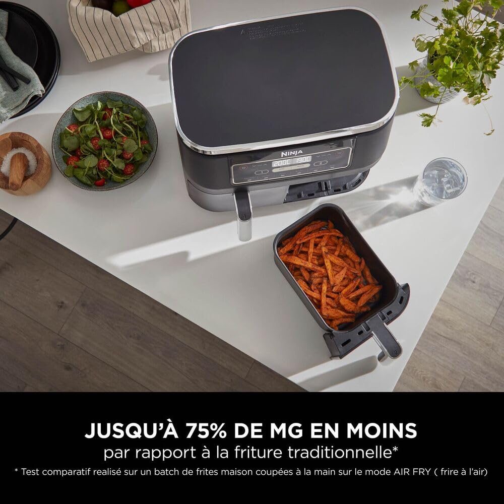 Ninja Air Fryer DualZone 7,6L – Friteuse Sans Huile 6-en-1 à Double Compartiment