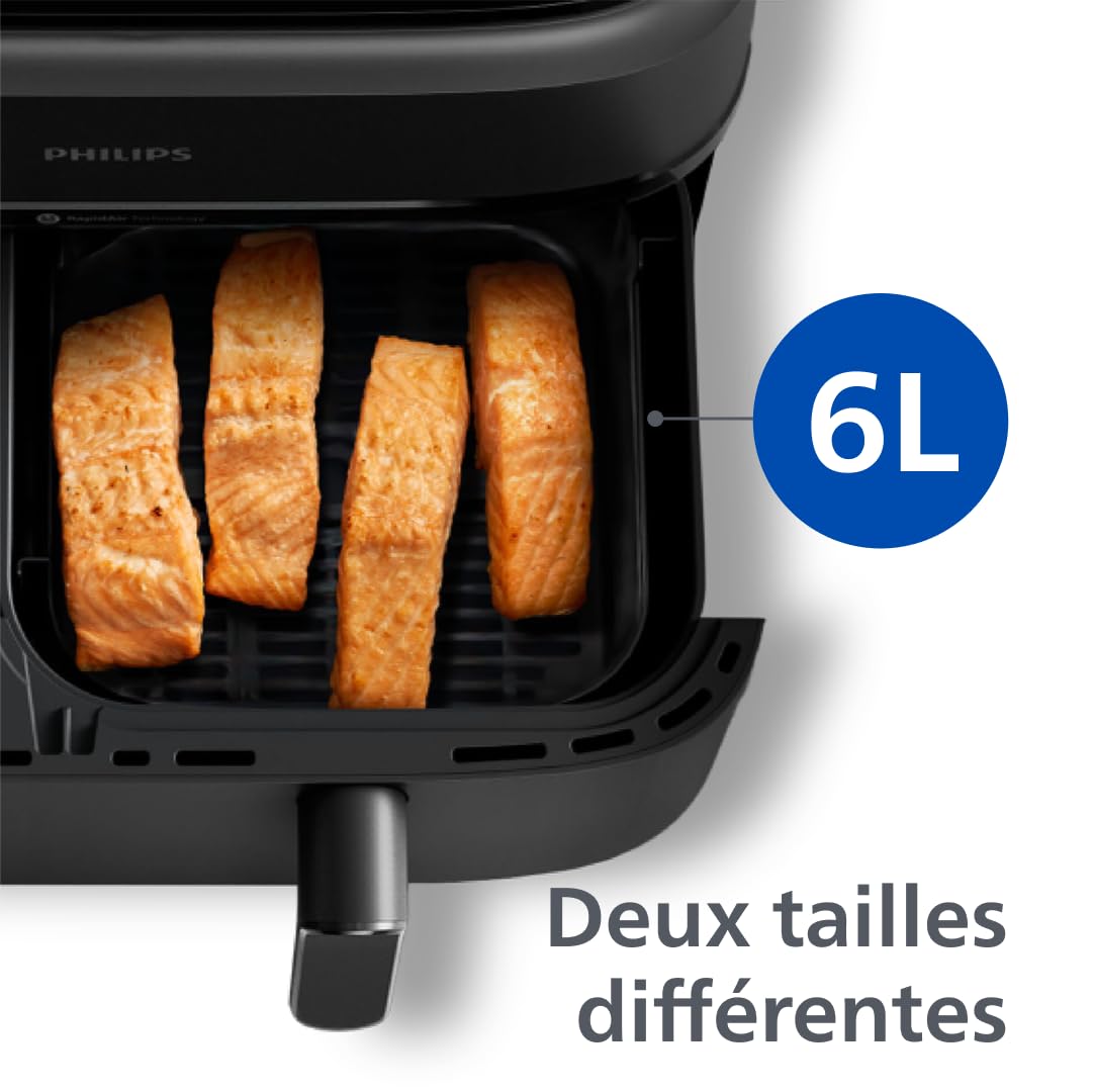 Philips Airfryer Série 3000 NA350/03 – Air Fryer Double Panier 9L + Kit Petit-Déjeuner