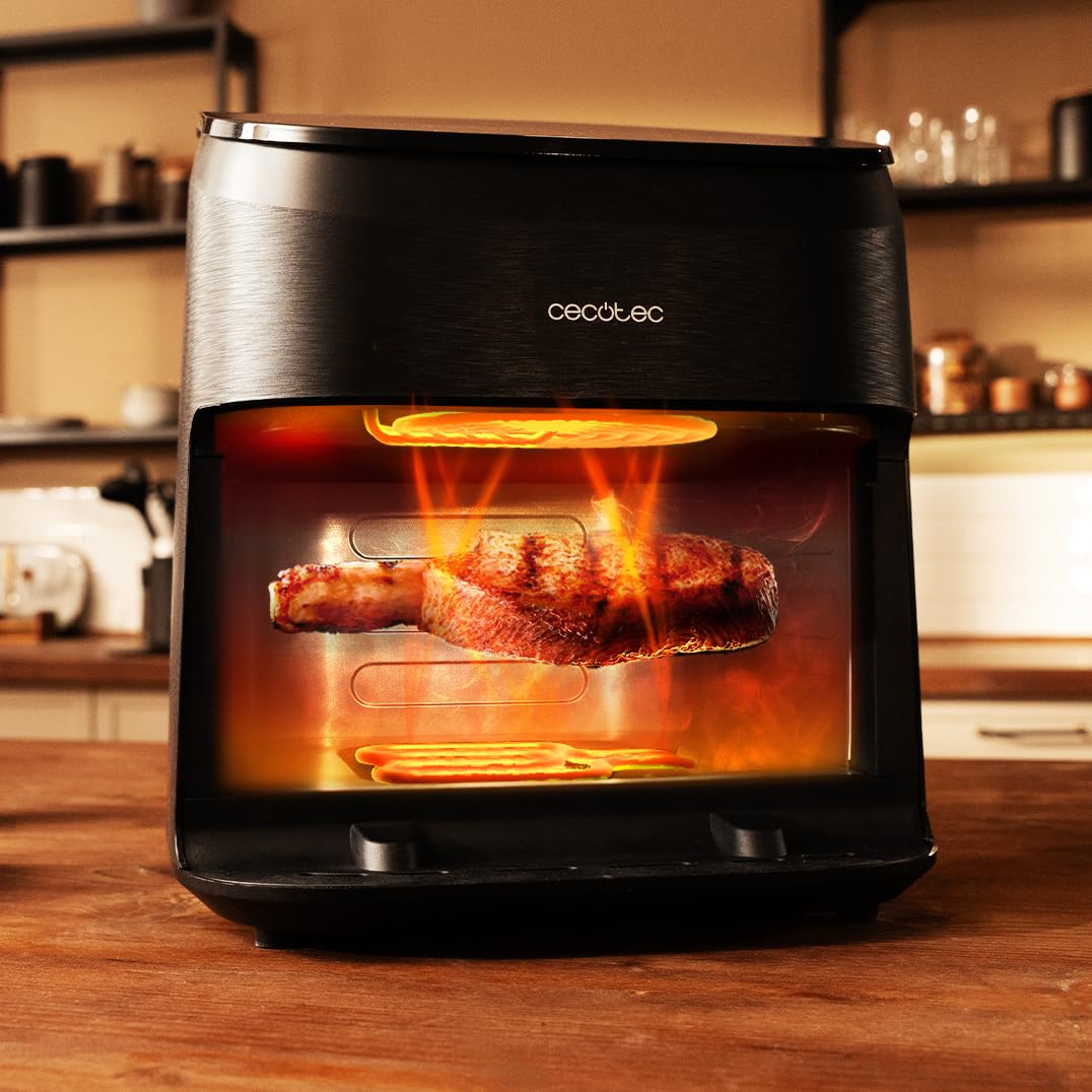 Cecotec Cecofry & Grill Smokin’ 6500 – Air Fryer 6,5L 2200W 3-en-1 Grill & Fumoir