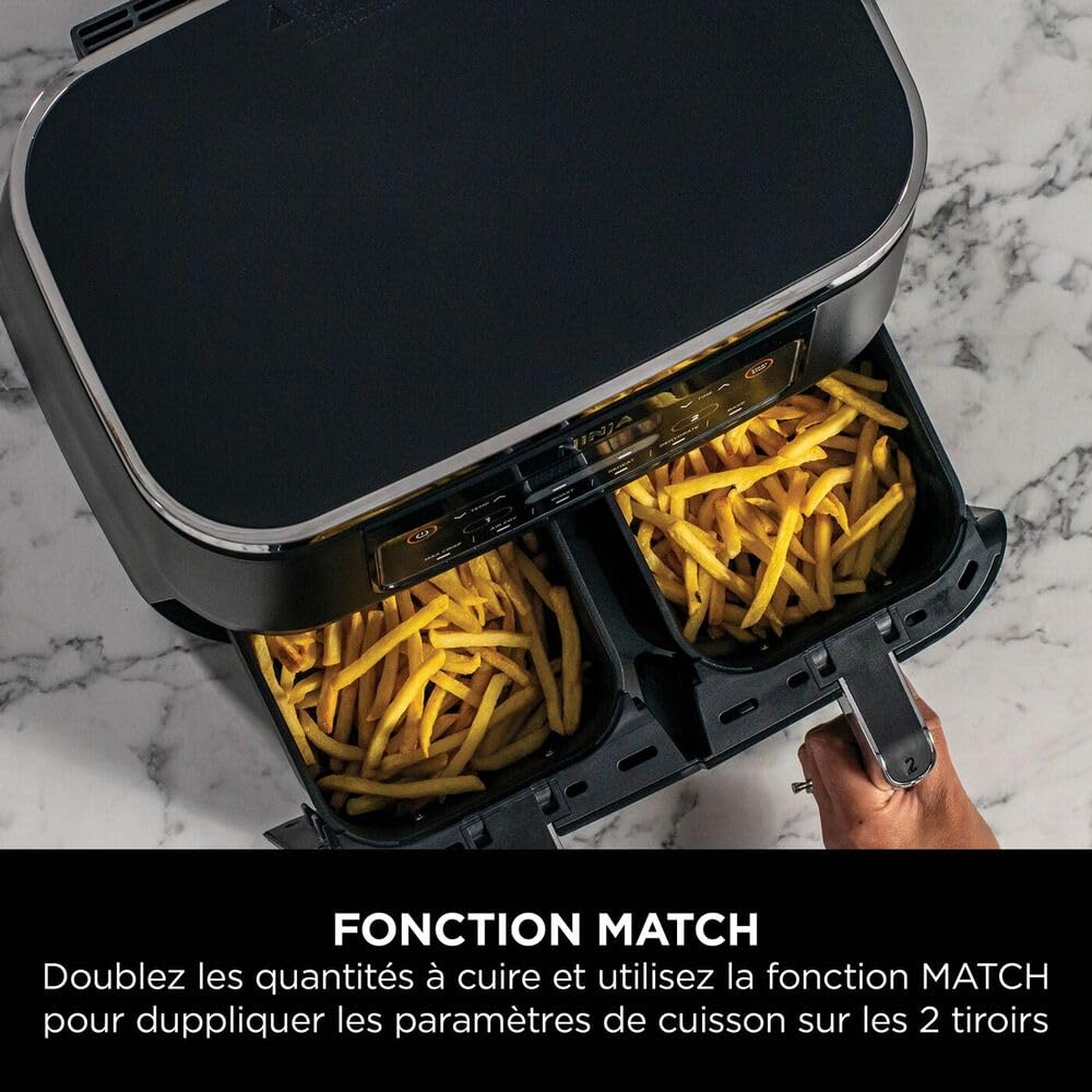 Ninja Air Fryer DualZone 7,6L – Friteuse Sans Huile 6-en-1 à Double Compartiment
