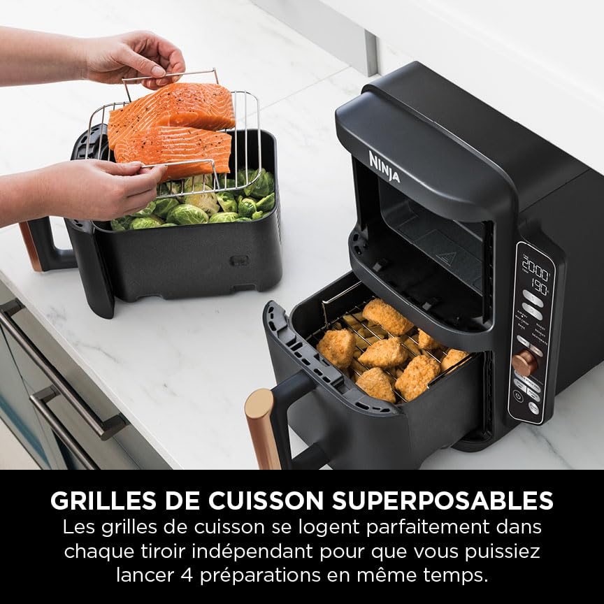 Ninja Double Stack XL 9,5L – Air Fryer Vertical à Double Compartiment 6-en-1