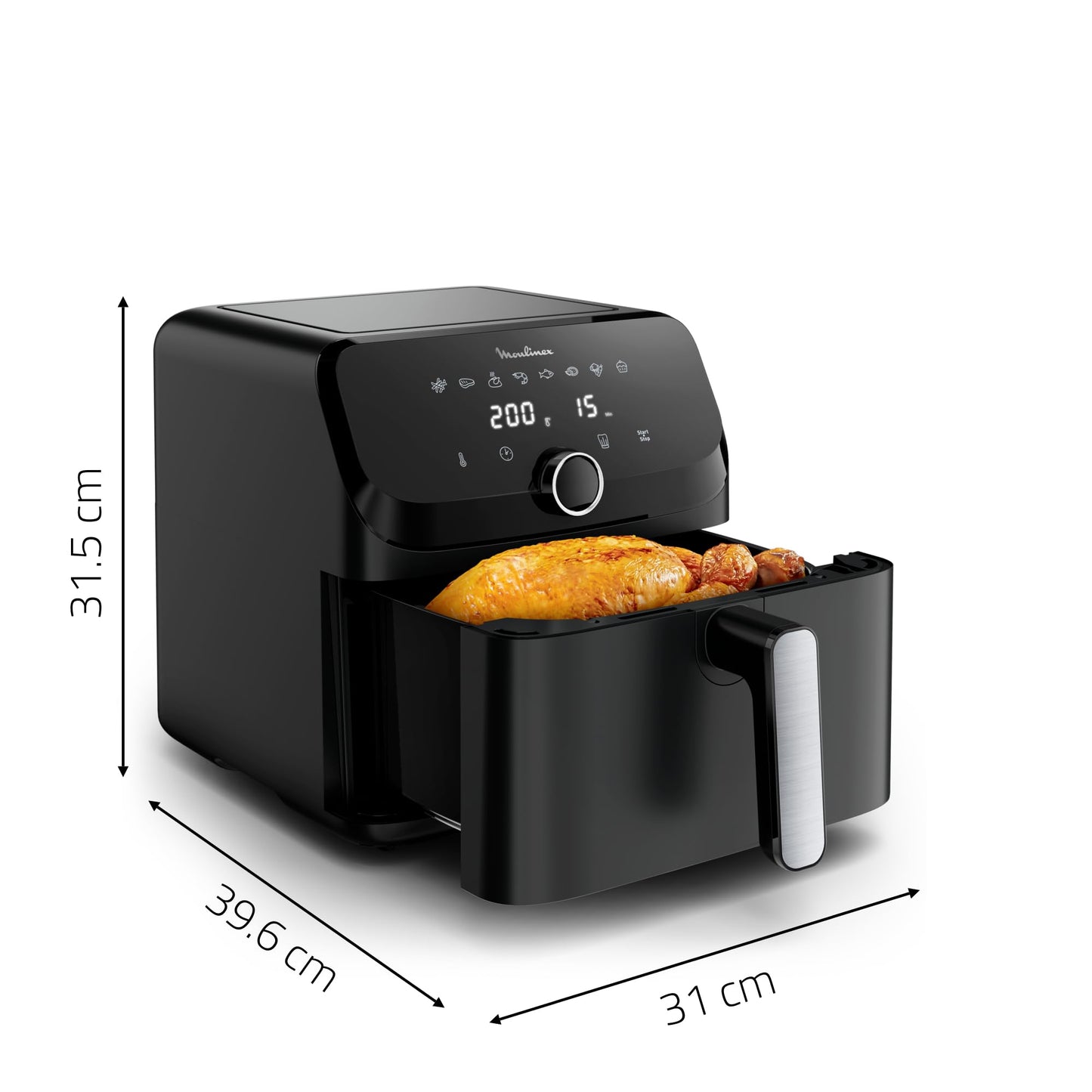 Moulinex Easy Fry Mega EZ8558F0 – Air Fryer Compact 7,5L pour Jusqu’à 8 Personnes