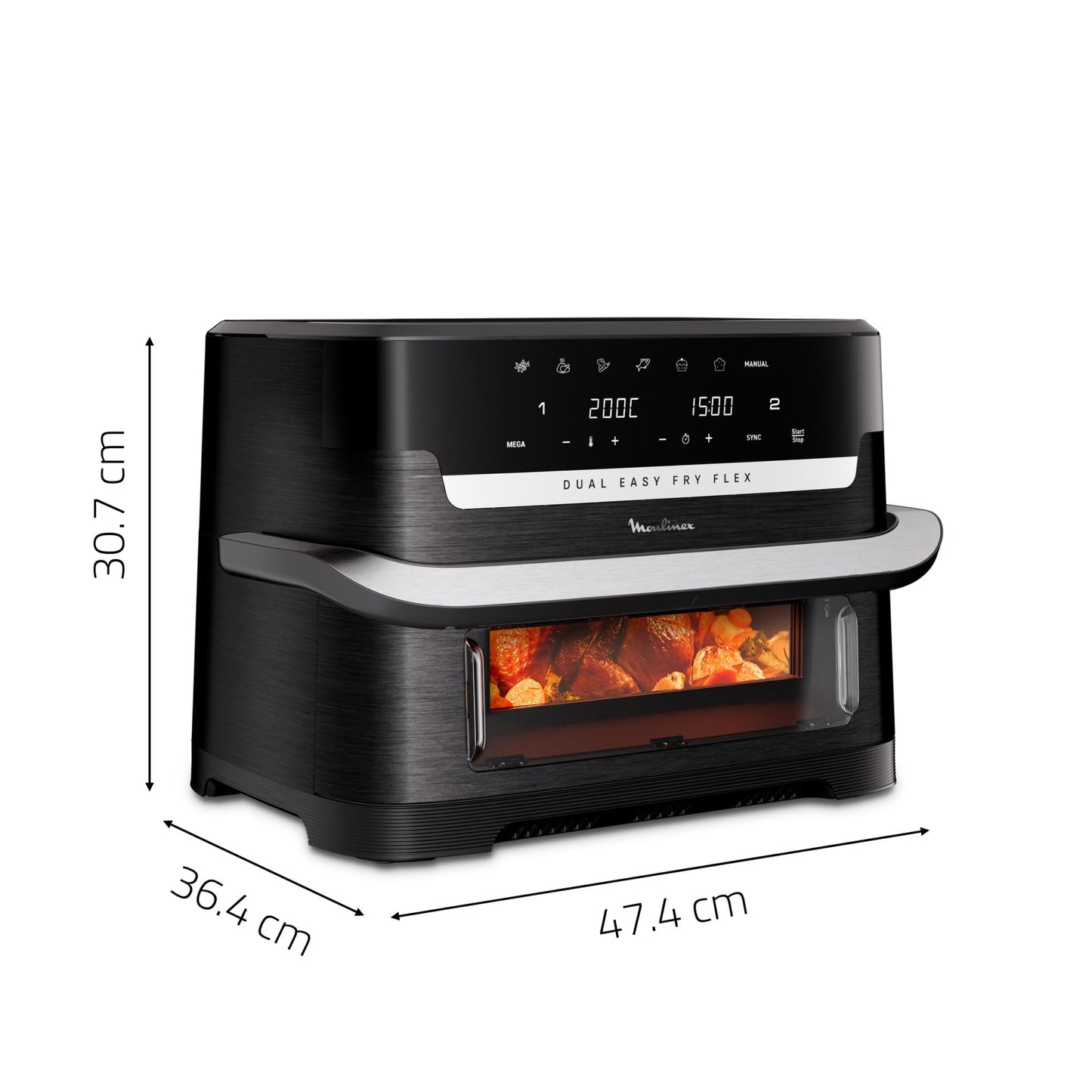 Moulinex Easy Fry Dual Flex – Air Fryer Double Zone 9L avec Séparateur Amovible