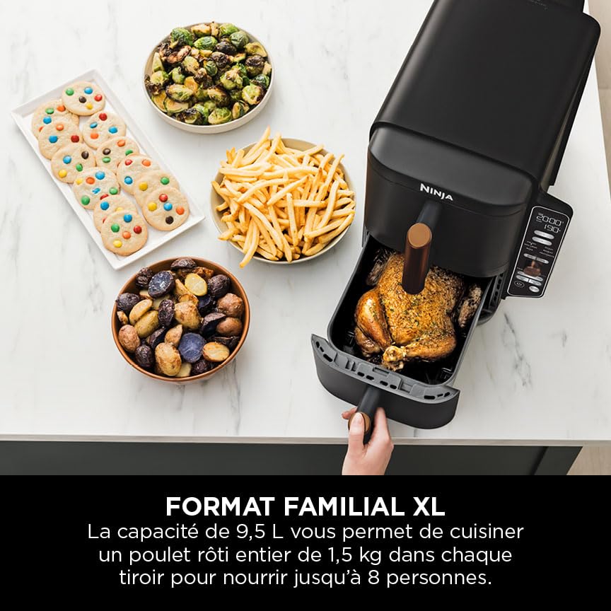 Ninja Double Stack XL 9,5L – Air Fryer Vertical à Double Compartiment 6-en-1