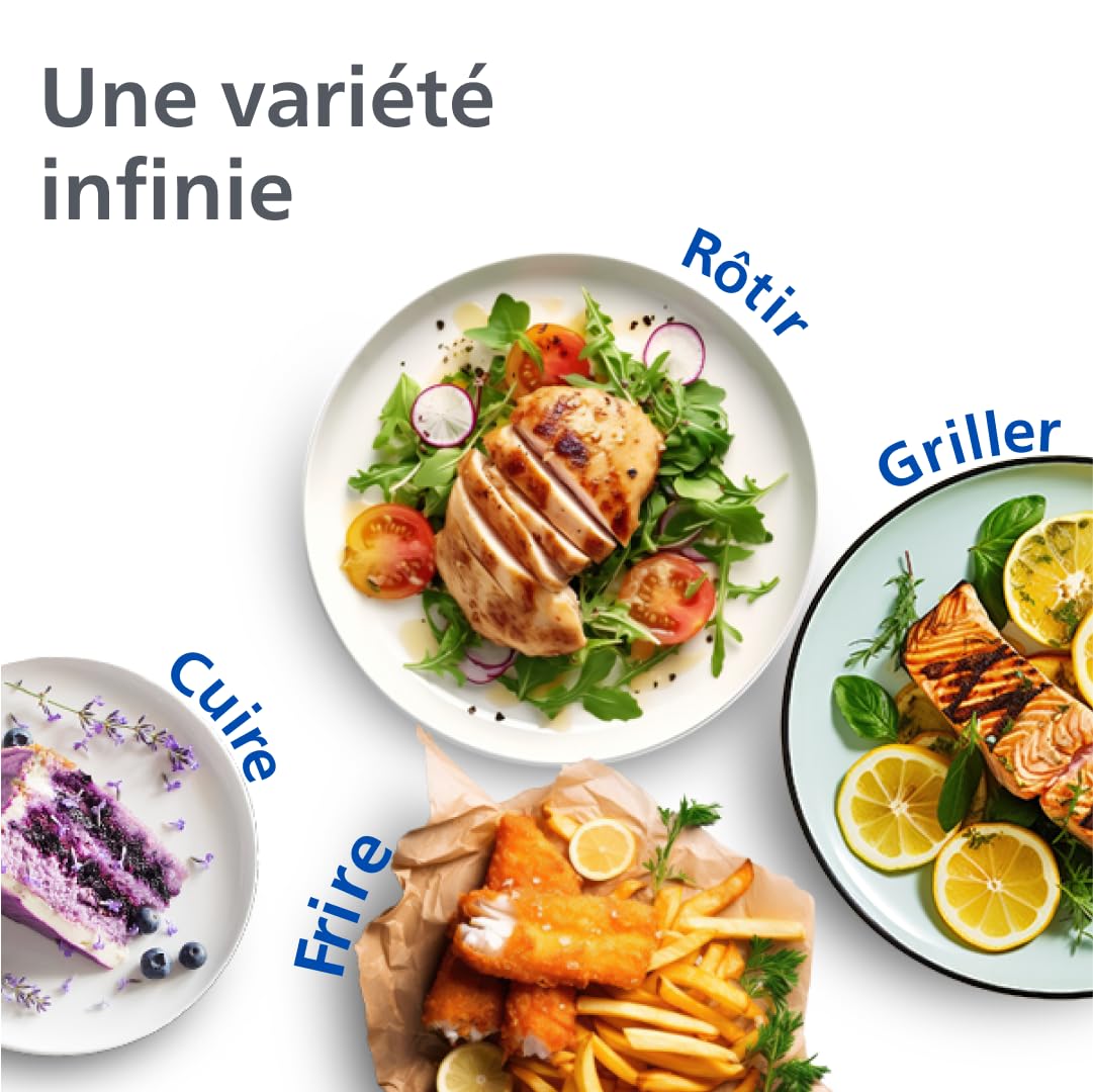 Philips Airfryer Série 3000 NA350/00 – Air Fryer Double Panier 9L RapidAir