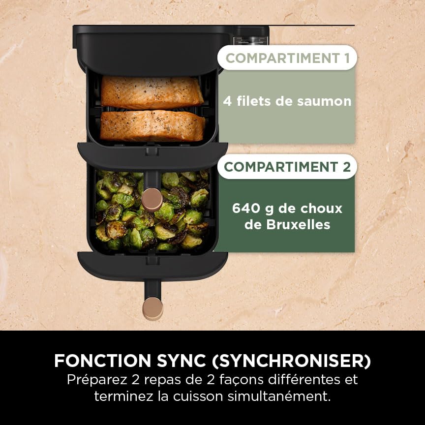 Ninja Double Stack XL 9,5L – Air Fryer Vertical à Double Compartiment 6-en-1
