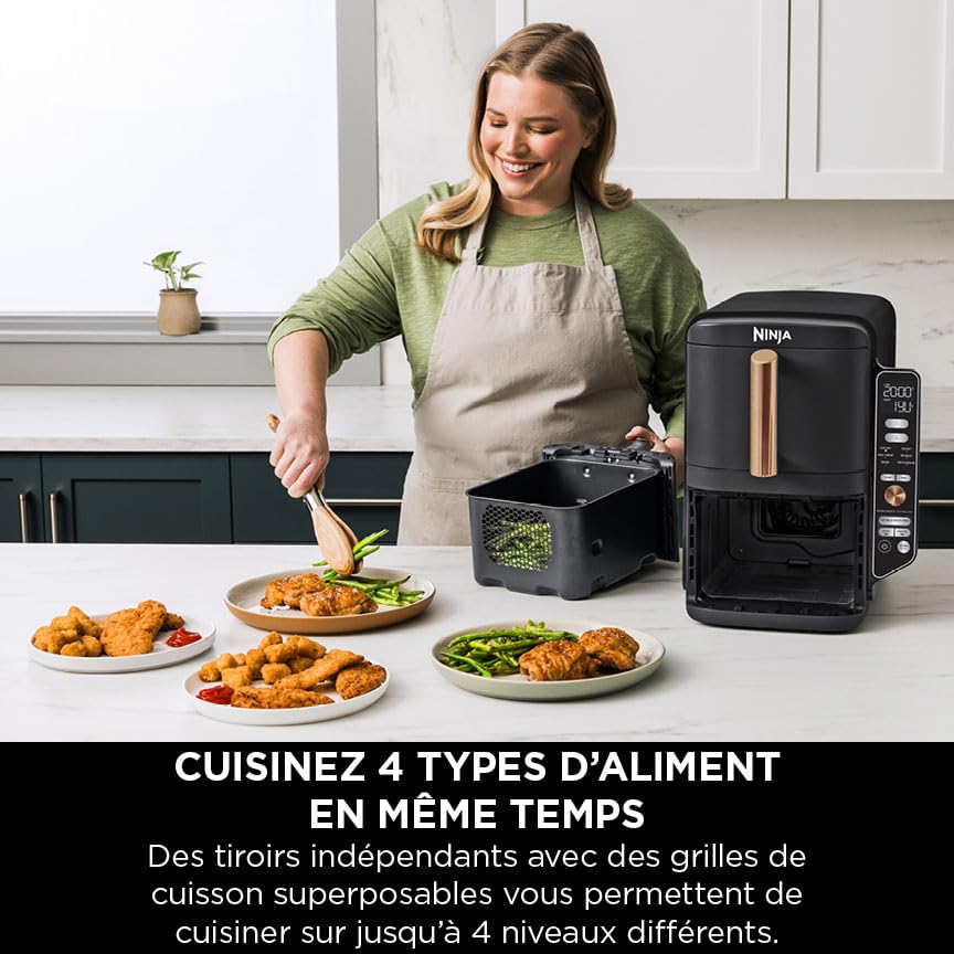 Ninja Double Stack XL 9,5L – Air Fryer Vertical à Double Compartiment 6-en-1