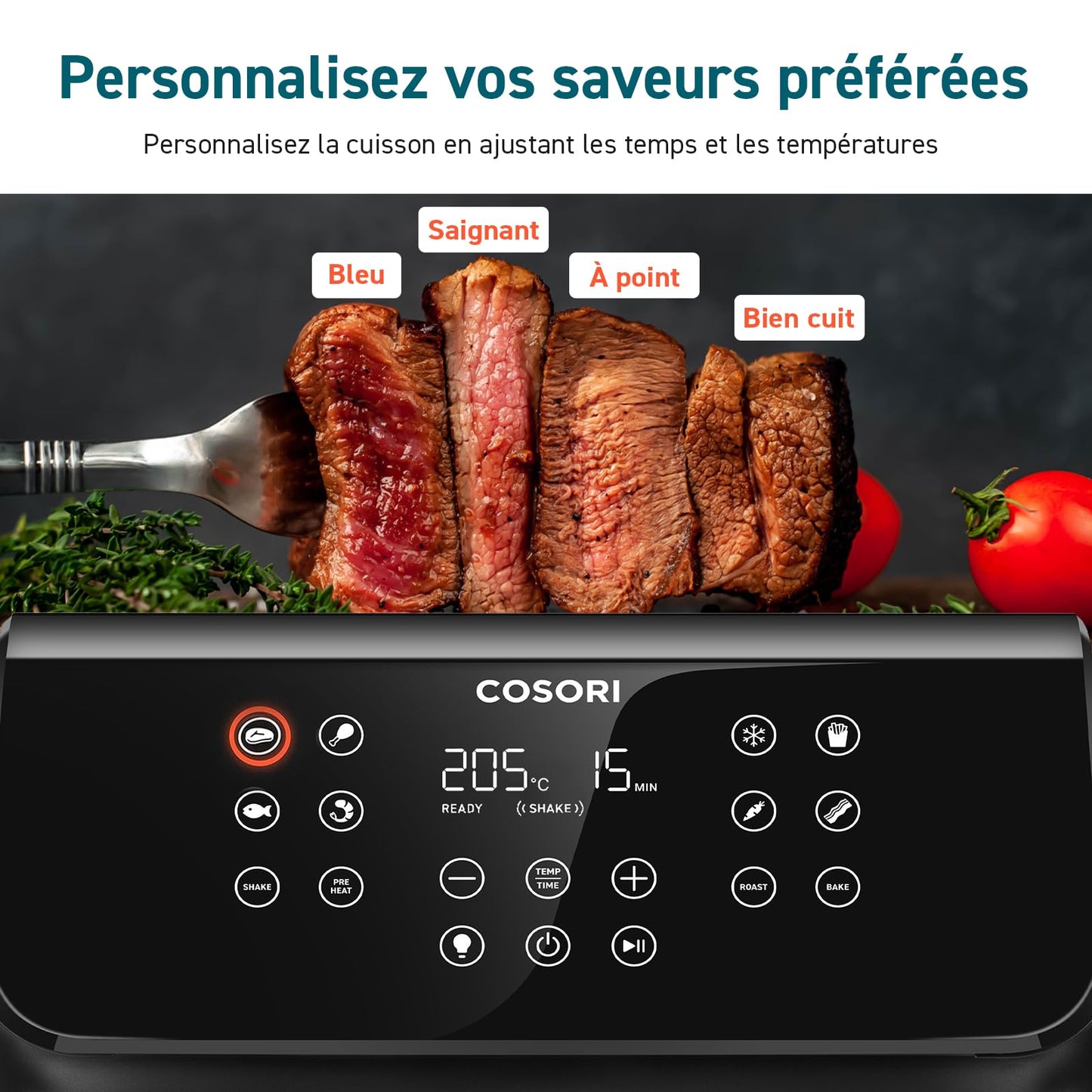 Cosori Air Fryer 6,2L – Friteuse sans Huile avec Fenêtre & 12 Programmes