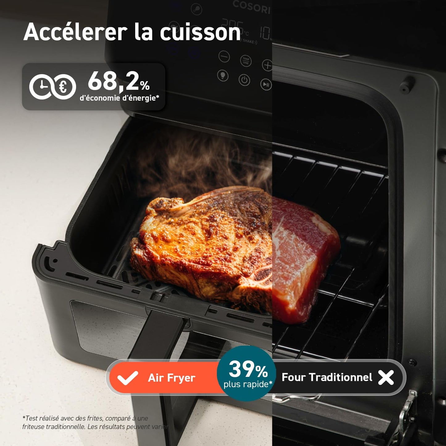 Cosori Air Fryer 6,2L – Friteuse sans Huile avec Fenêtre & 12 Programmes