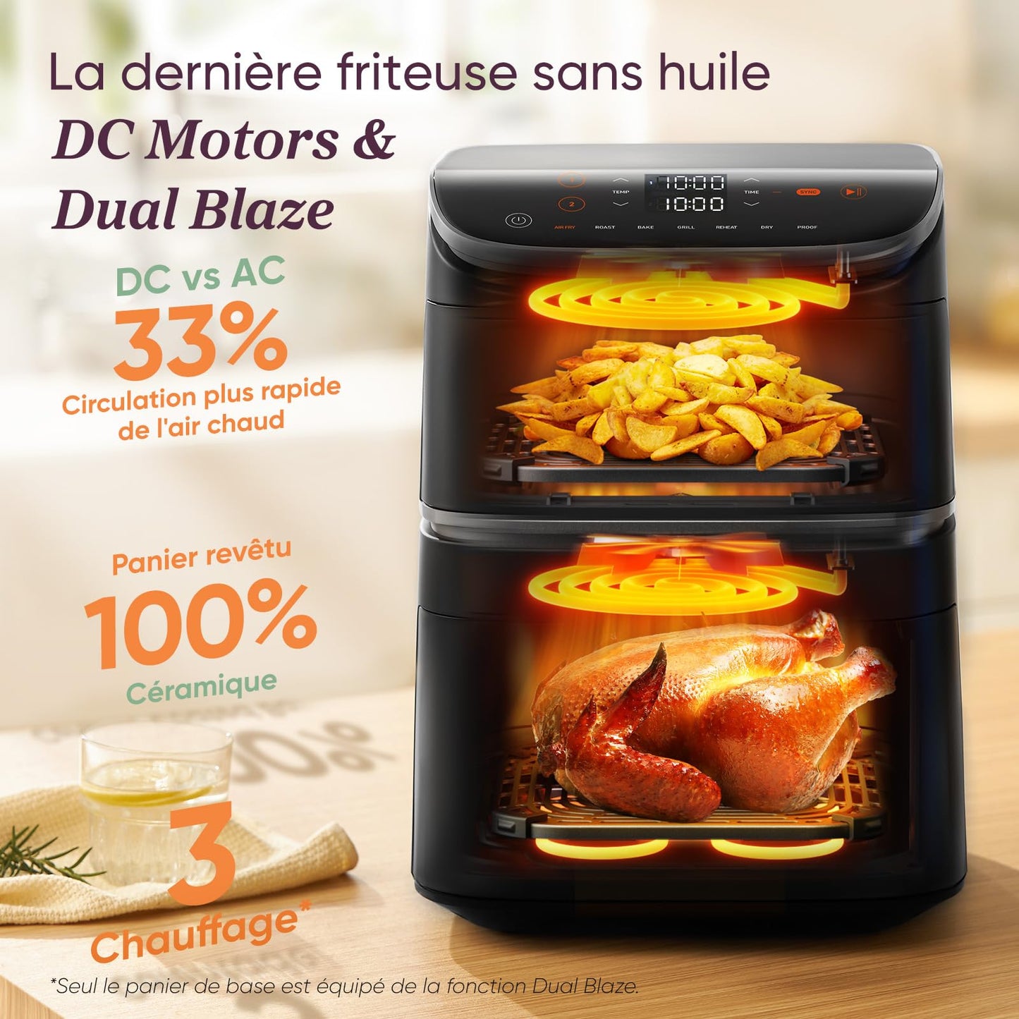 Cosori Turbo Tower Pro 10.8L – Air Fryer Double Stack Céramique