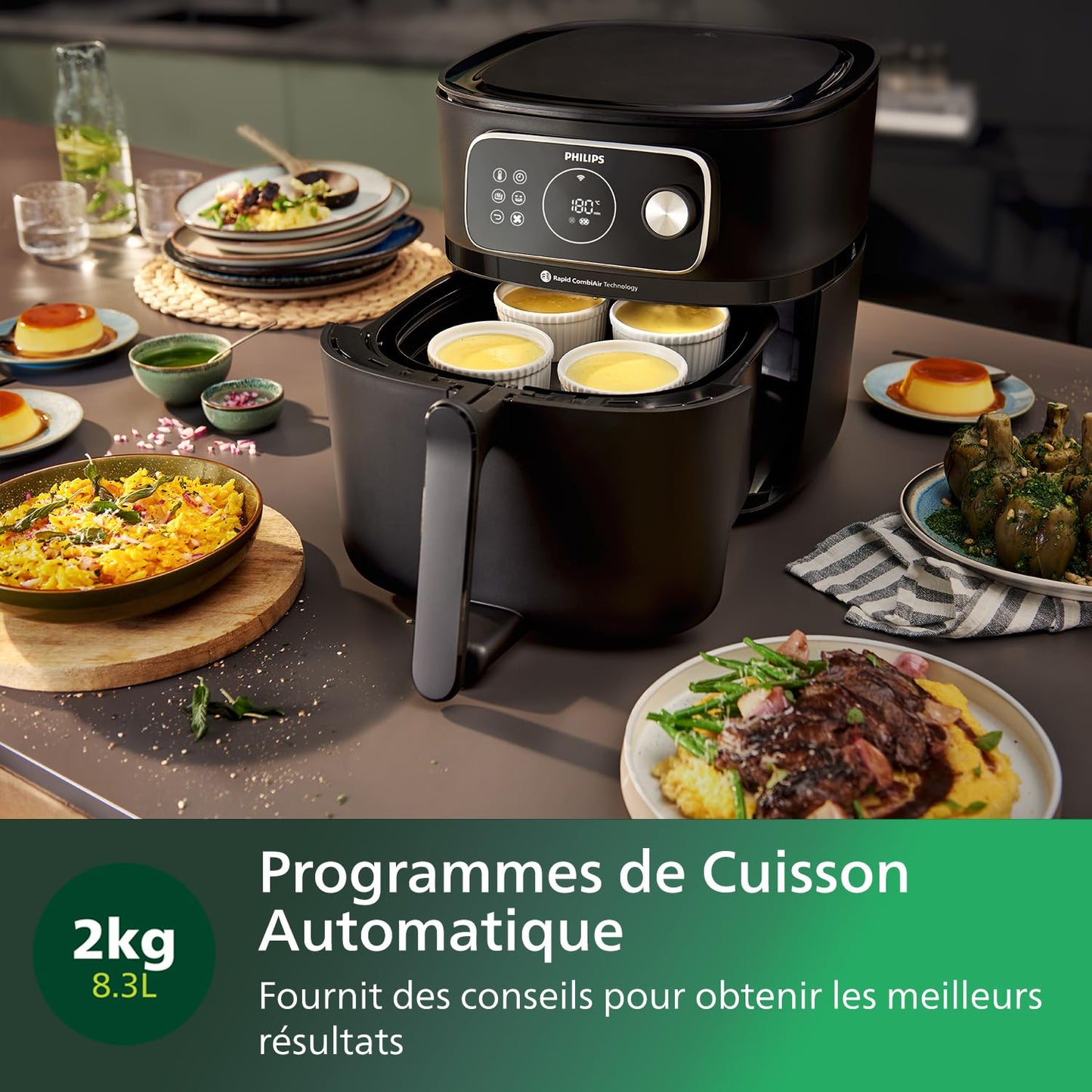 Philips Airfryer Combi 7000 8,3L – Friteuse Sans Huile XXL Connectée 22-en-1