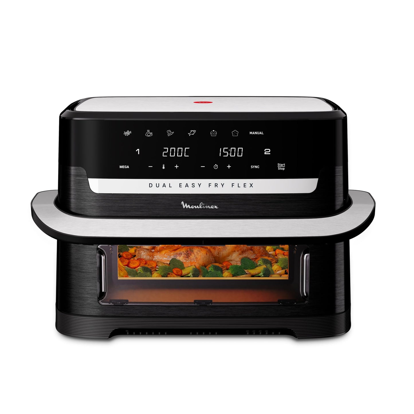 Moulinex Easy Fry Dual Flex – Air Fryer 9L double zone avec séparateur amovible