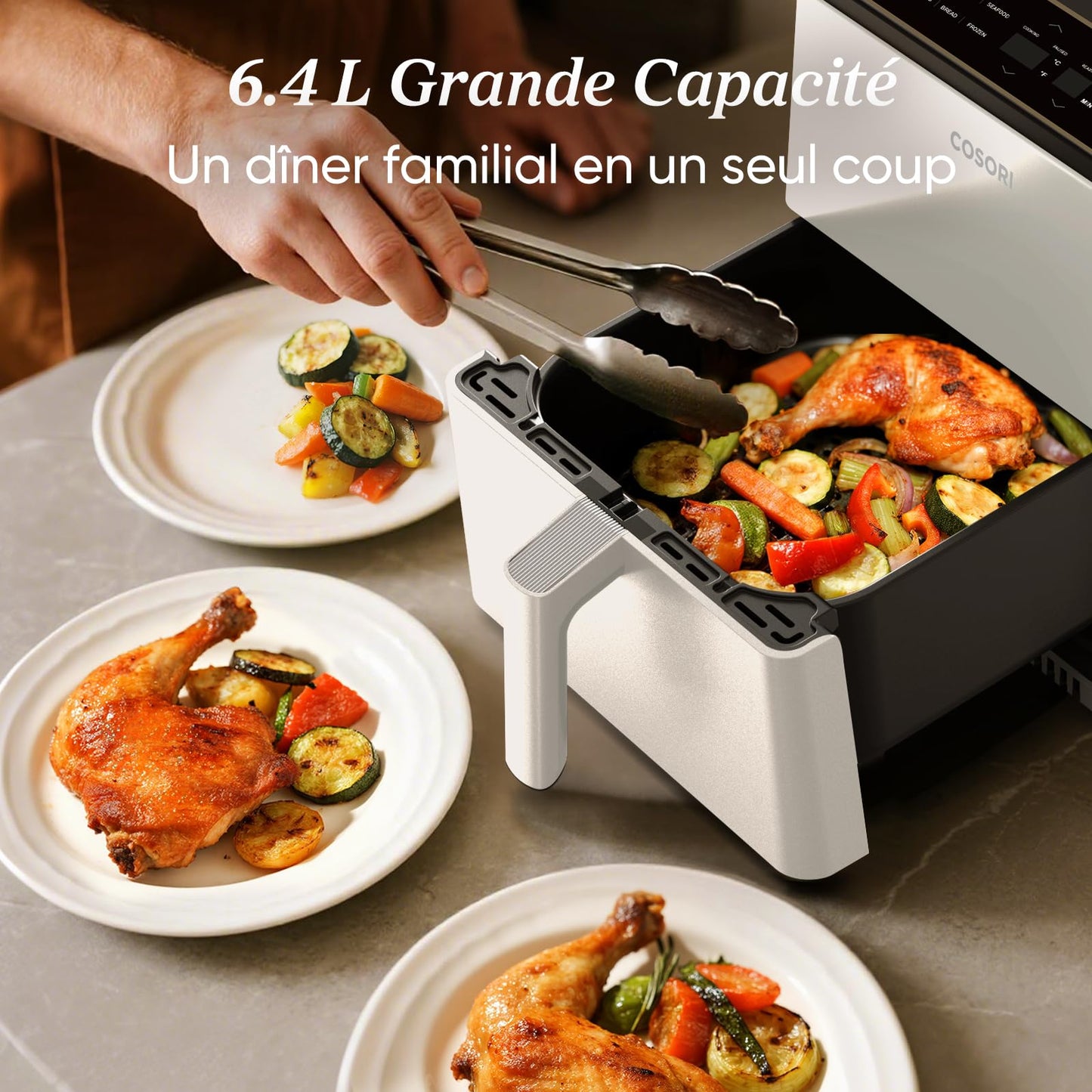 Cosori Dual Blaze 6.4L – Air Fryer Blanc Haute Performance