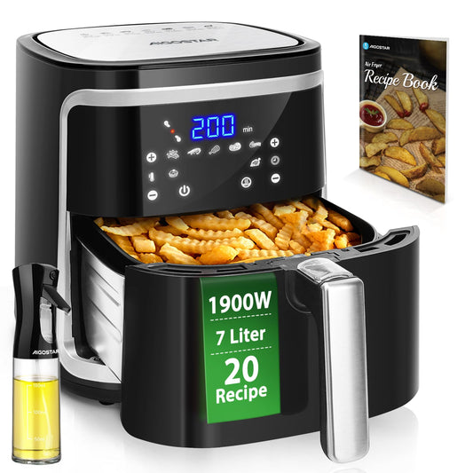 Aigostar Cube Air Fryer 7L 1900W XXL avec 7 programmes automatiques