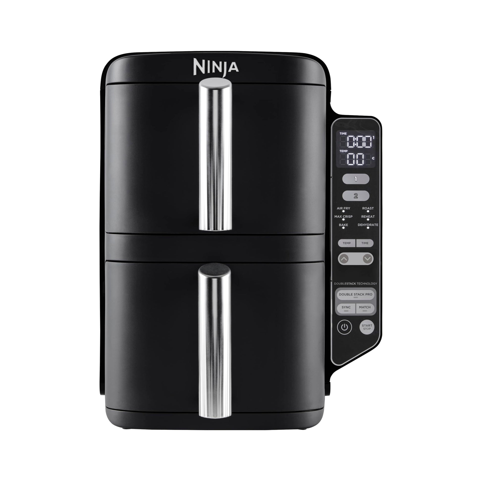 Ninja Double Stack Air Fryer 7,6L gris – friteuse sans huile verticale à deux tiroirs