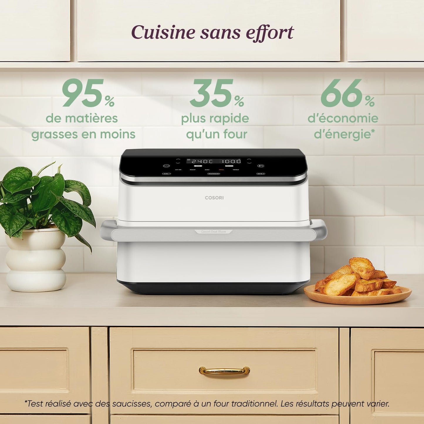 Cosori TwinFry 10L Blanc – Air Fryer Double Zone