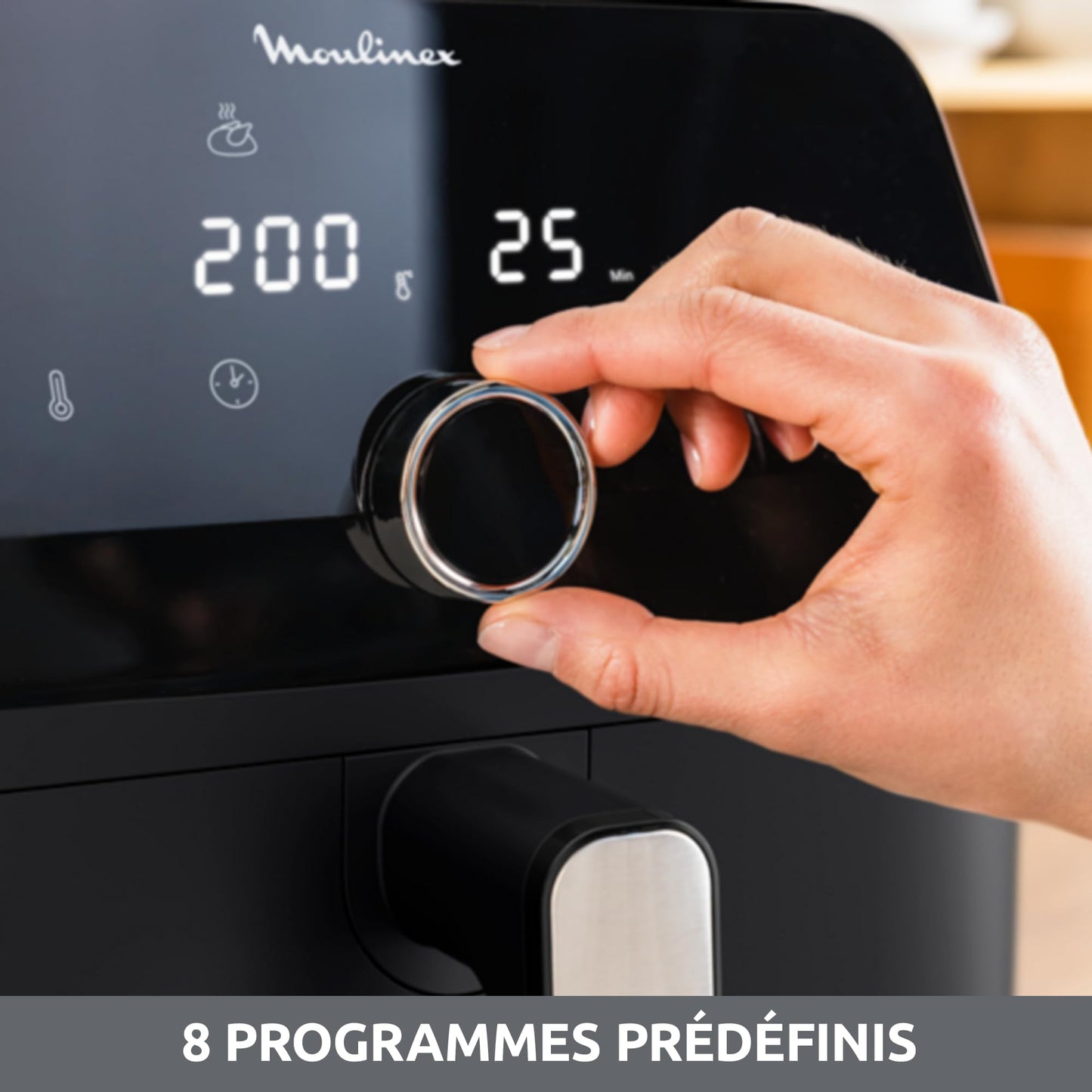 Moulinex Easy Fry Mega EZ8558F0 – Air Fryer Compact 7,5L pour Jusqu’à 8 Personnes