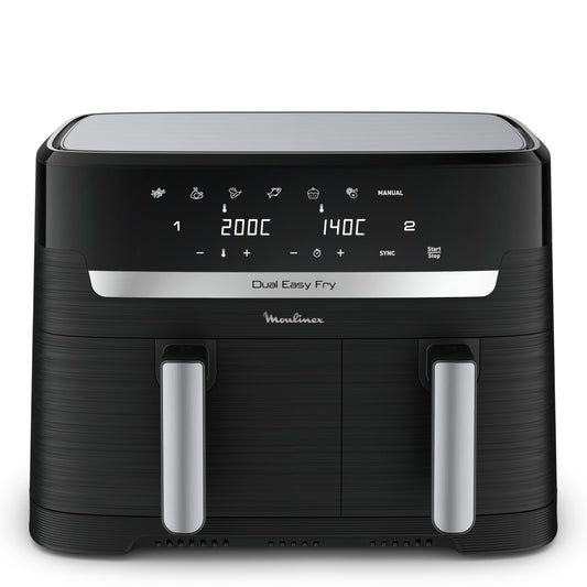 Moulinex Easy Fry Essential Inox EZ901820 – Air Fryer 8,3L double tiroir avec synchronisation