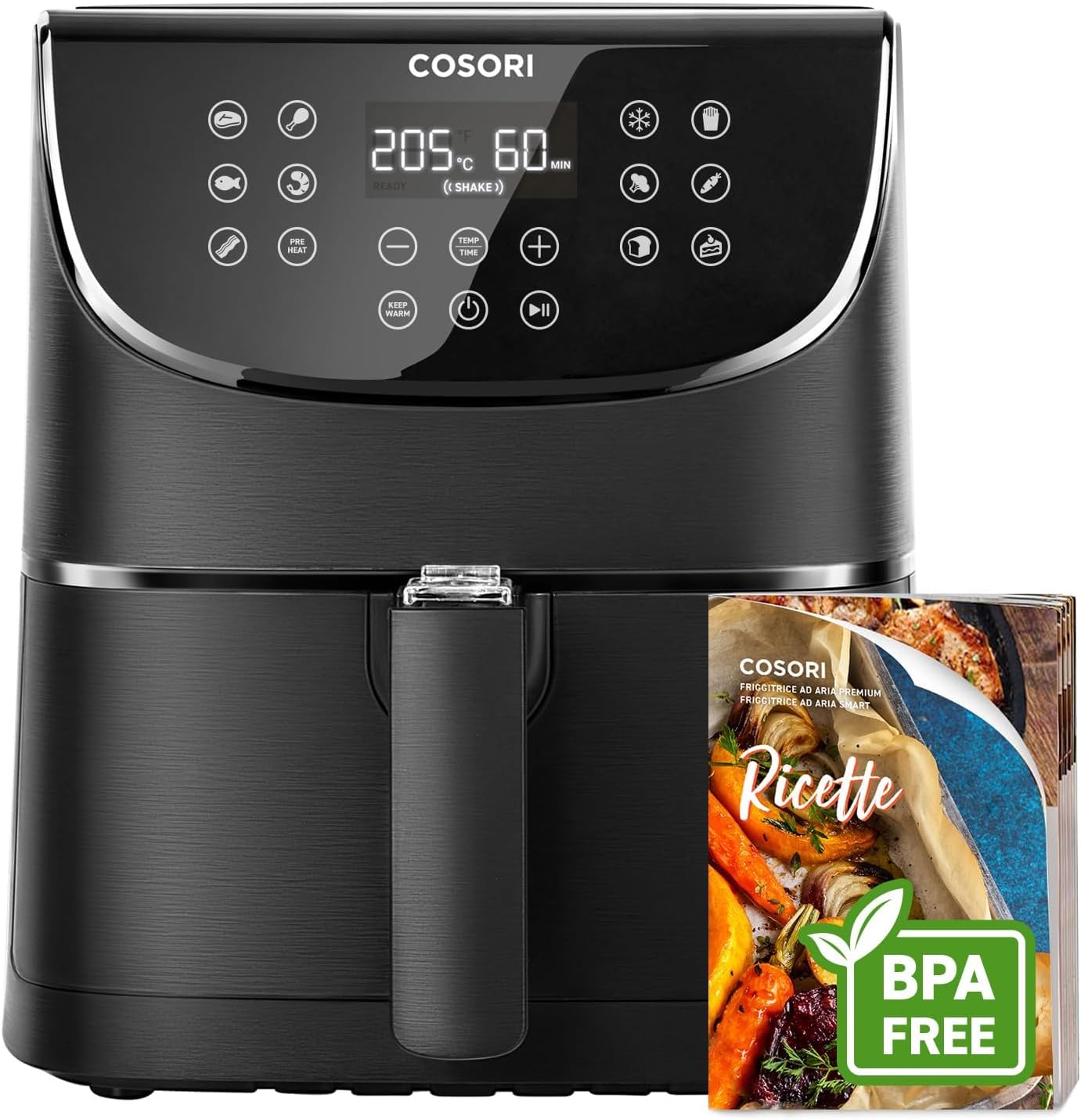 Cosori Air Fryer 5,5L XXL noir – friteuse sans huile 11 programmes