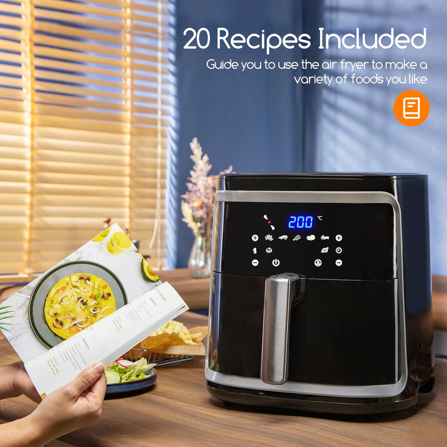 Aigostar Cube – Air Fryer 7L 1900W XXL avec 7 Programmes & Maintien au Chaud