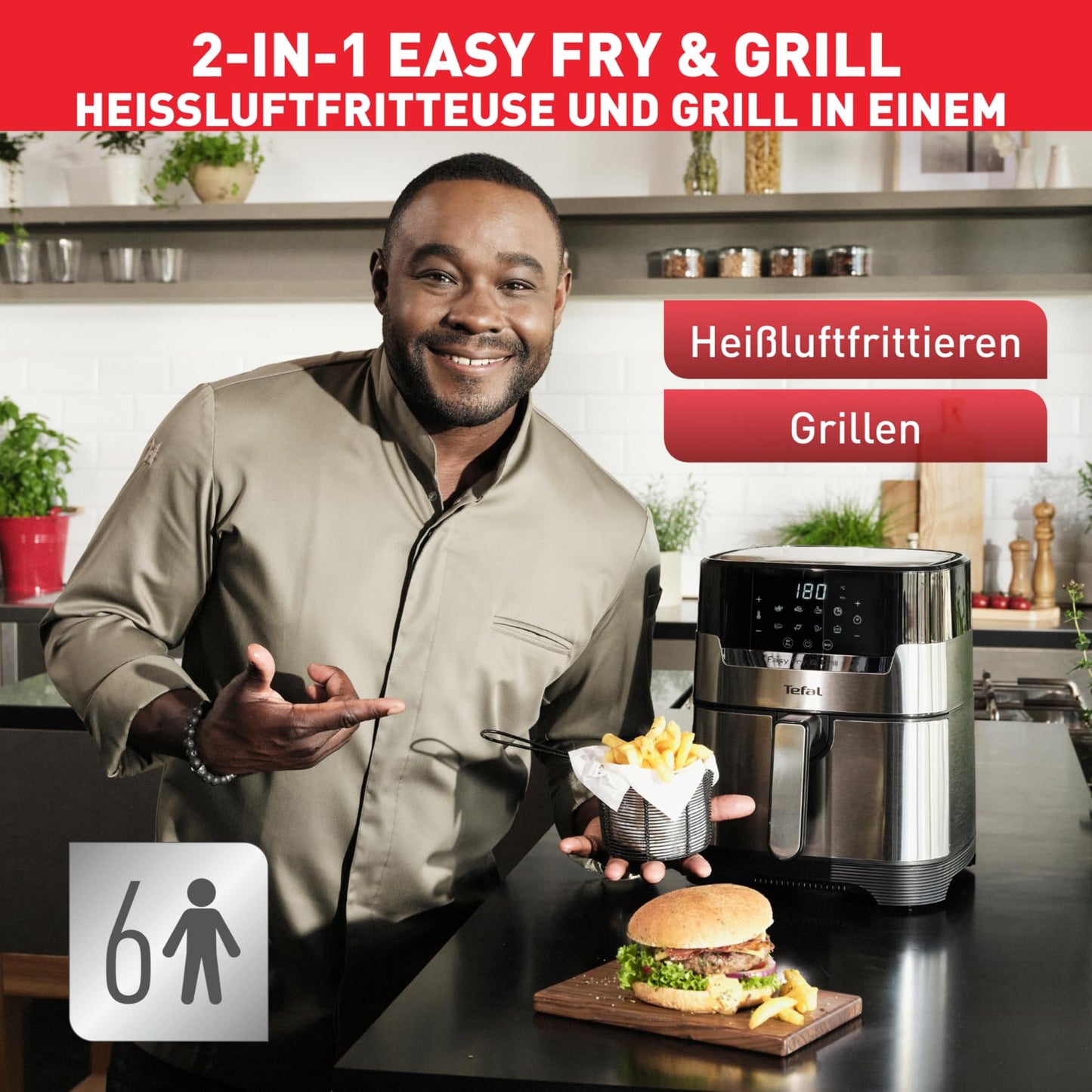Tefal Easy Fry & Grill Deluxe – Air Fryer 4,2L Inox