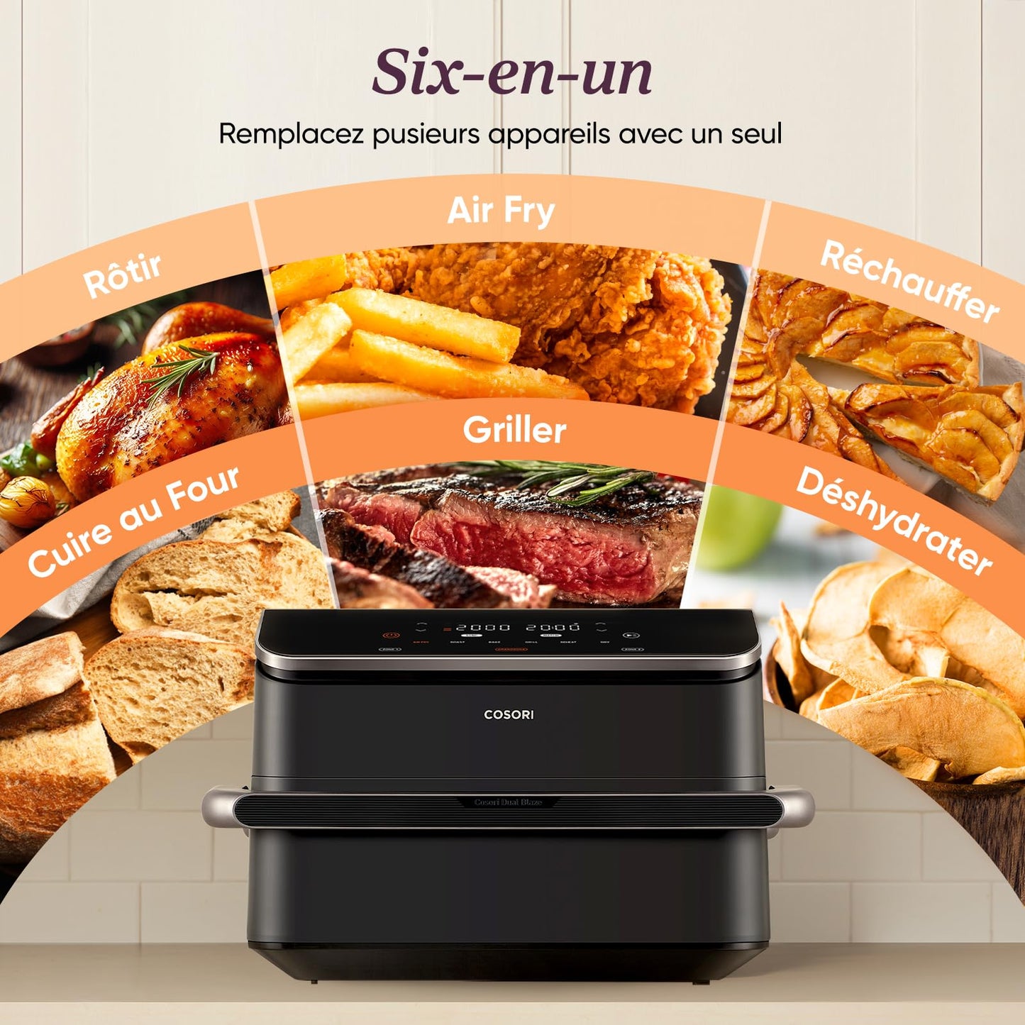 Cosori TwinFry Air Fryer 10L – Double Zone, Double Résistance, Friteuse Sans Huile Connectée