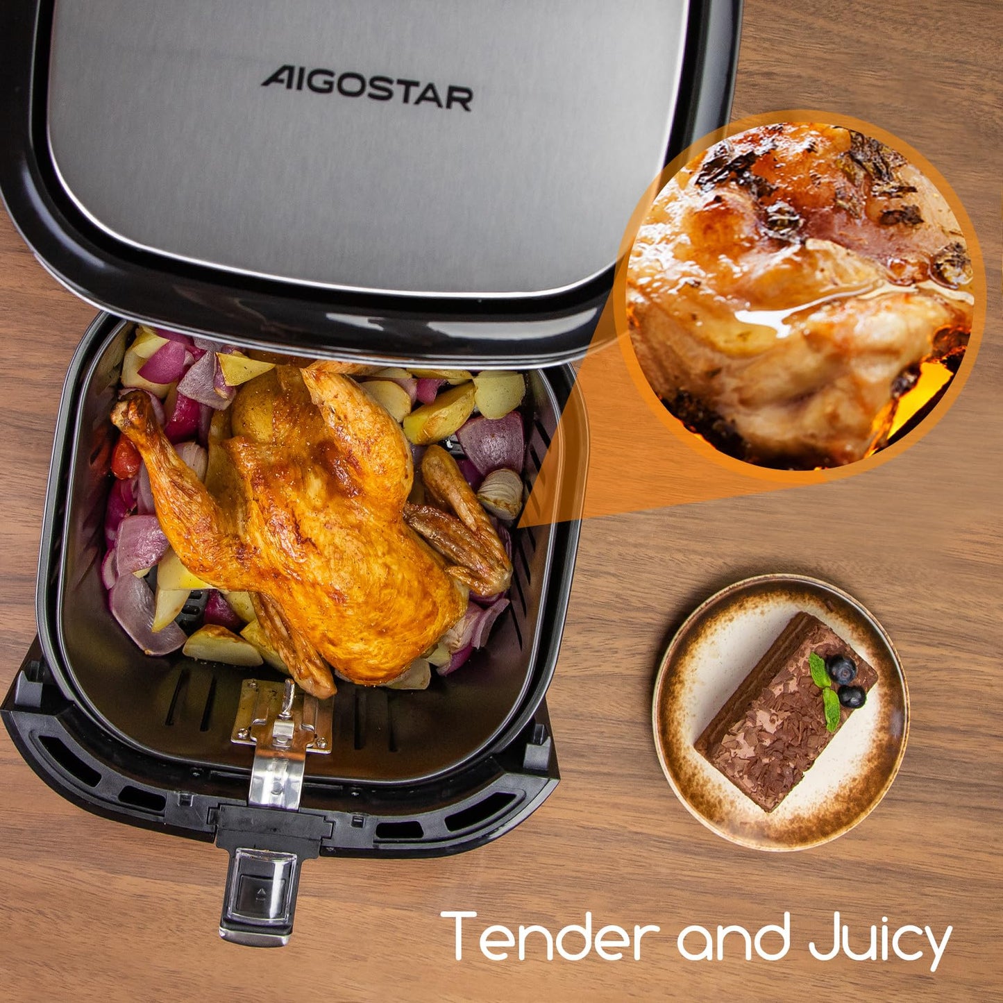 Aigostar Cube – Air Fryer 7L 1900W XXL avec 7 Programmes & Maintien au Chaud
