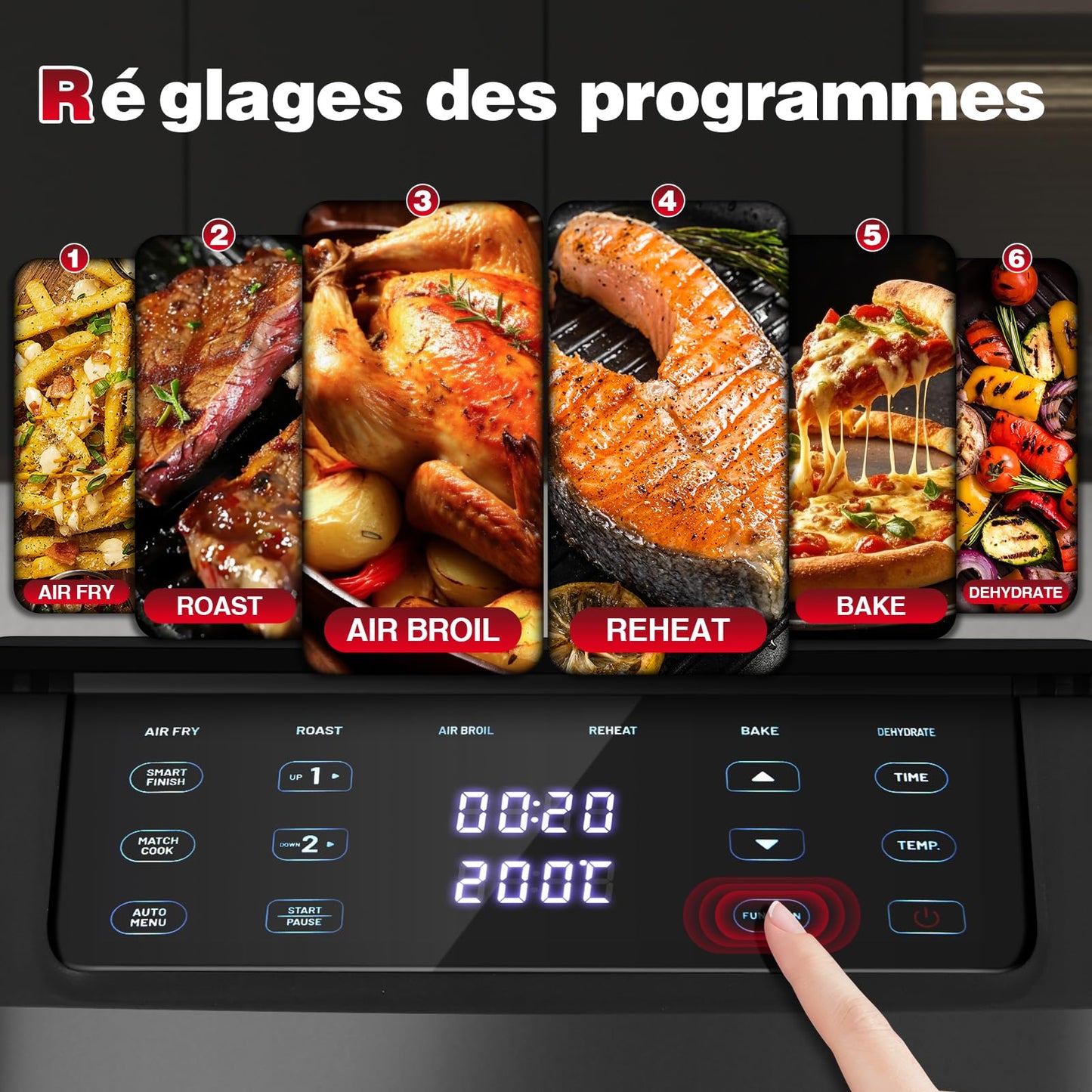 TopStrong Double Stack AF1102 – Air Fryer Vertical 11L 2500W Double Bac