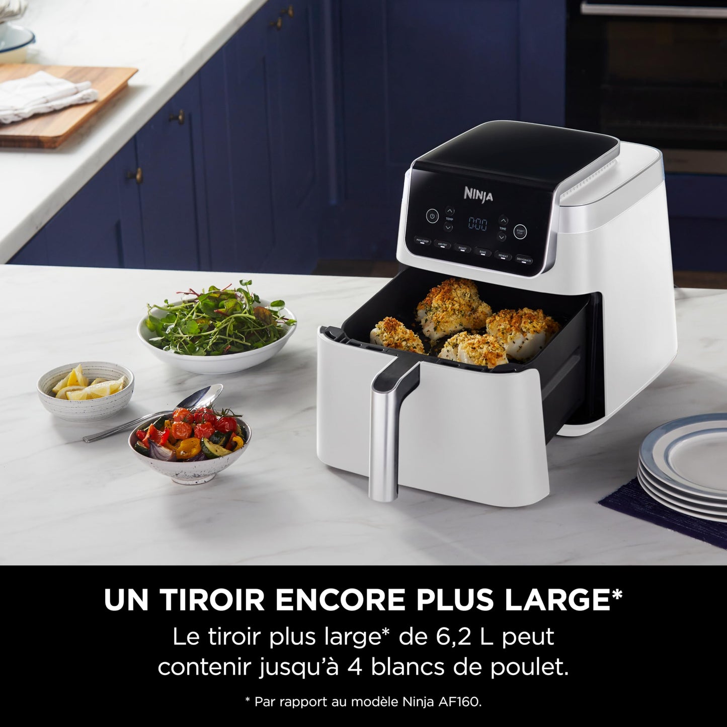 Ninja Air Fryer MAX PRO 6,2L – Friteuse Sans Huile Familiale Blanc