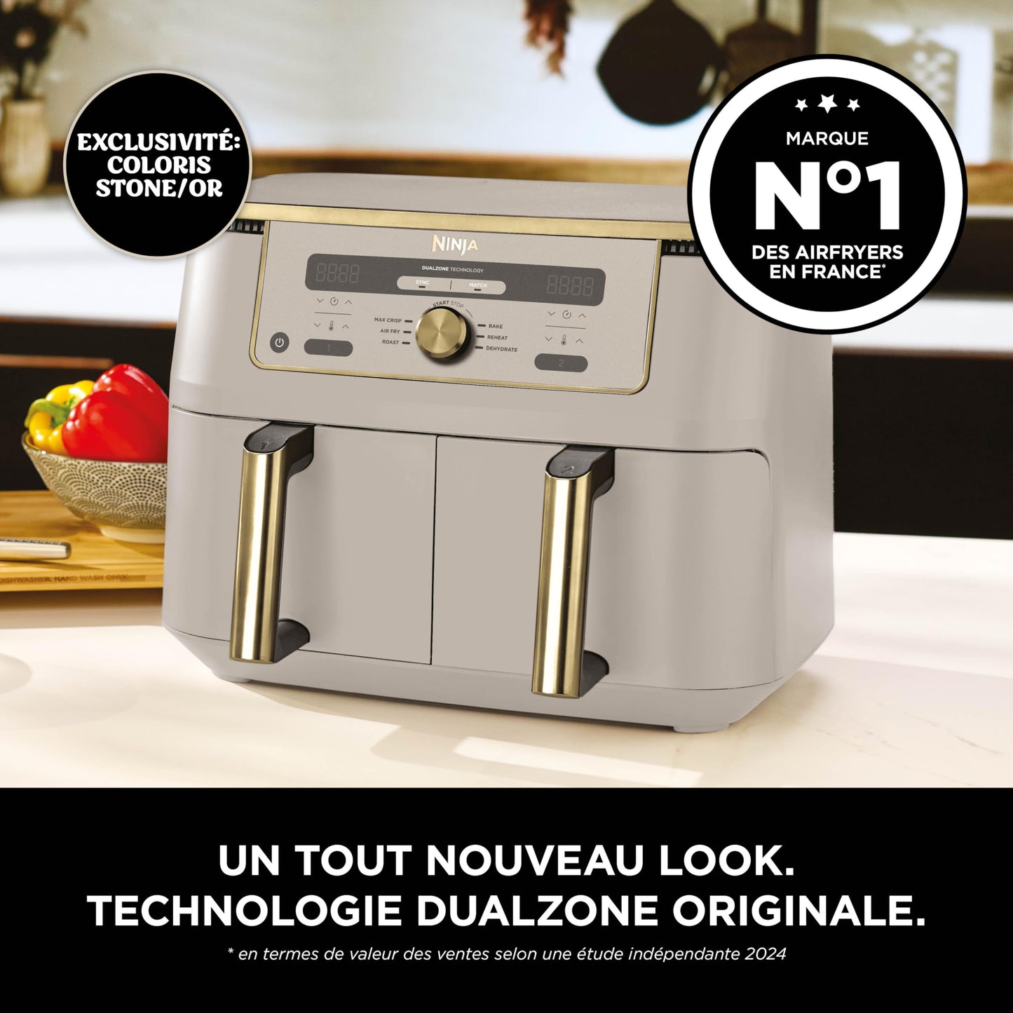 Ninja Dual Zone Max Air Fryer 9,5L – Friteuse Sans Huile Double Compartiment 6-en-1
