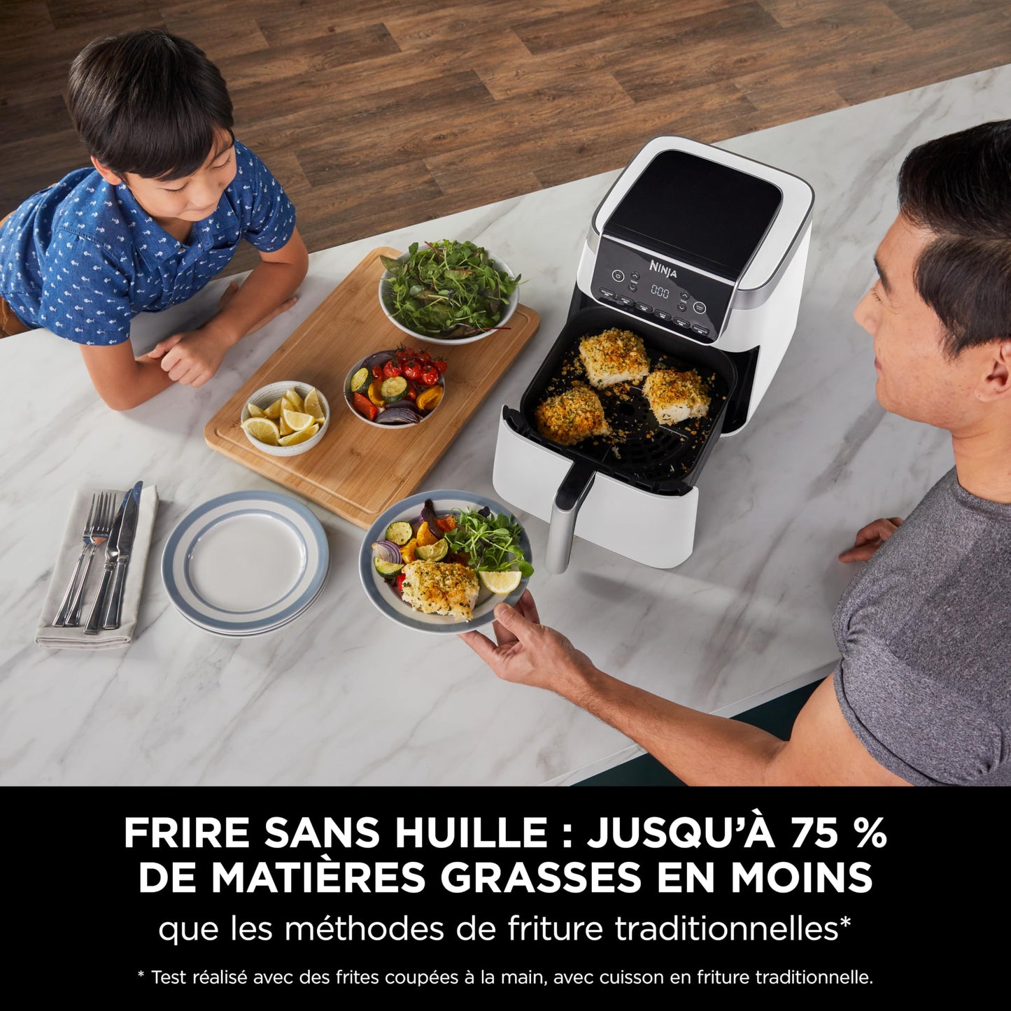 Ninja Air Fryer MAX PRO 6,2L – Friteuse Sans Huile Familiale Blanc