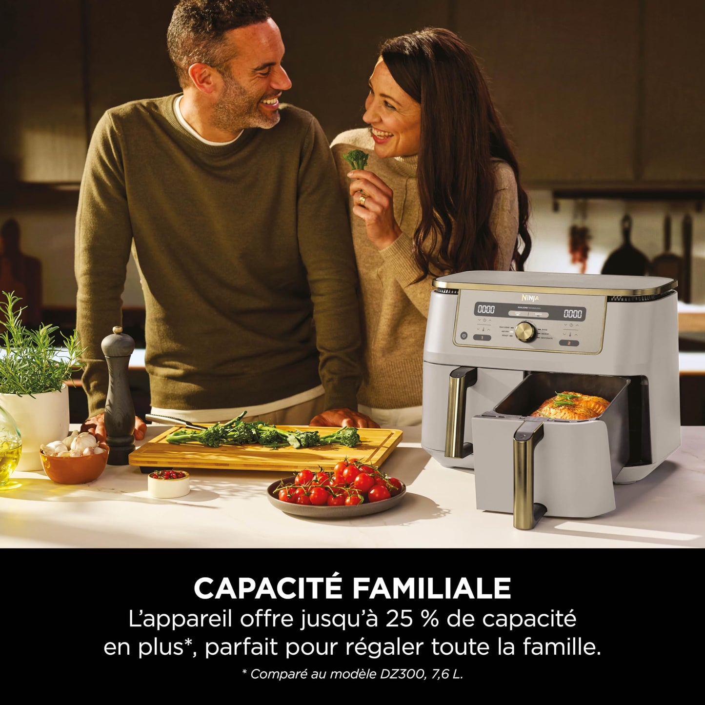 Ninja Dual Zone Max Air Fryer 9,5L – Friteuse Sans Huile Double Compartiment 6-en-1