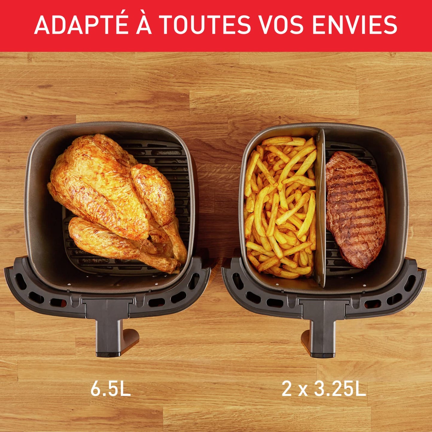 Moulinex Easy Fry & Grill XXL EZ801810 – Air Fryer 2-en-1 6,5L avec Séparateur Flexcook