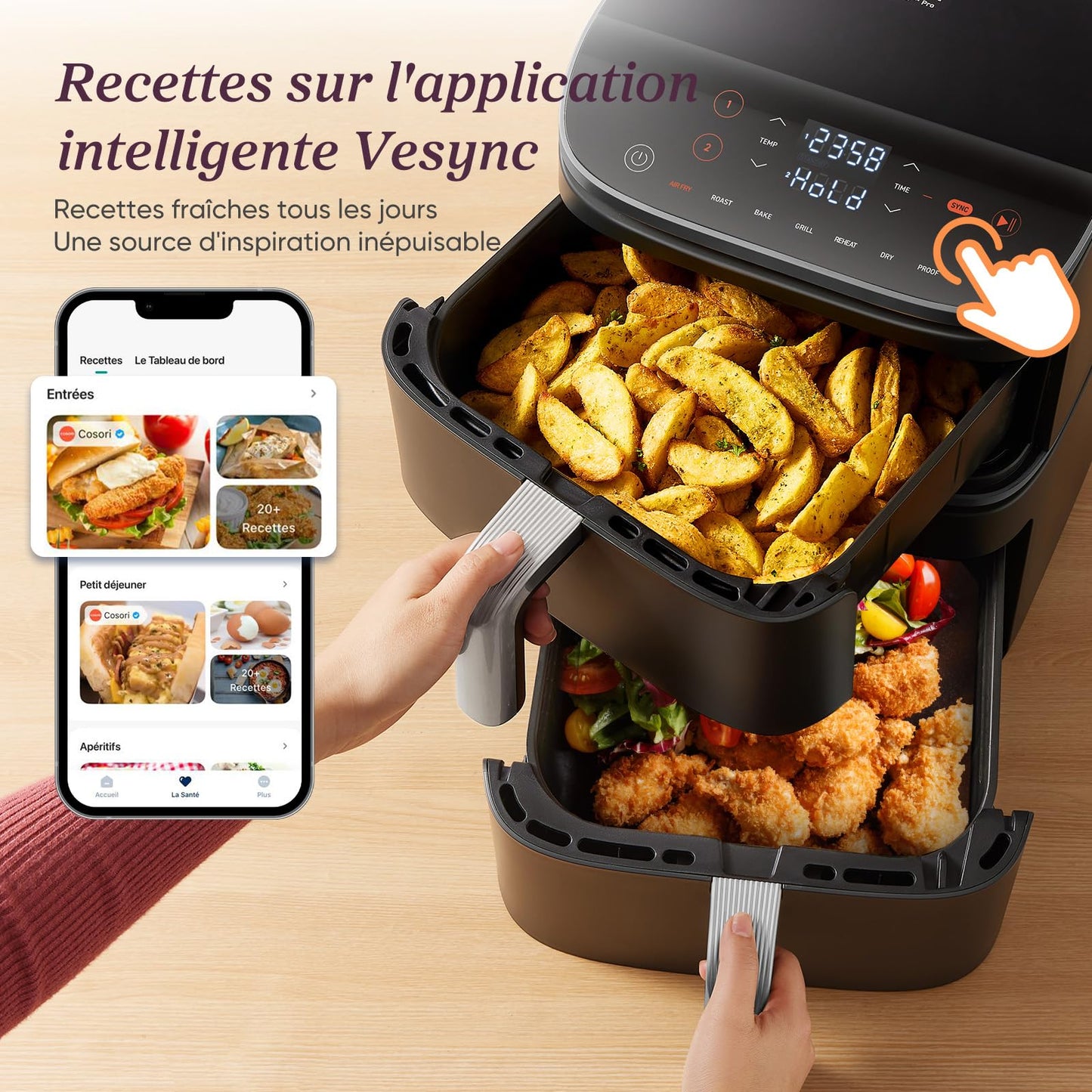 Cosori Turbo Tower Pro 10.8L – Air Fryer Double Stack Céramique
