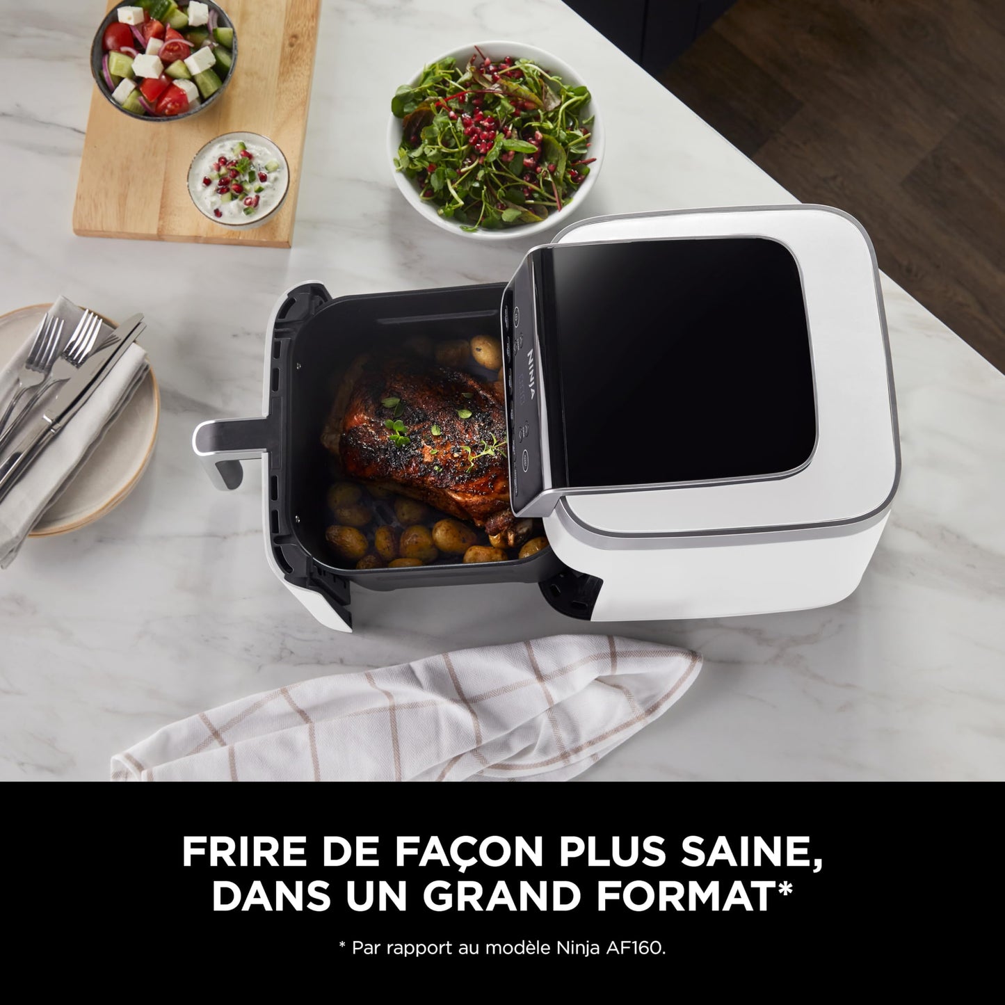 Ninja Air Fryer MAX PRO 6,2L – Friteuse Sans Huile Familiale Blanc