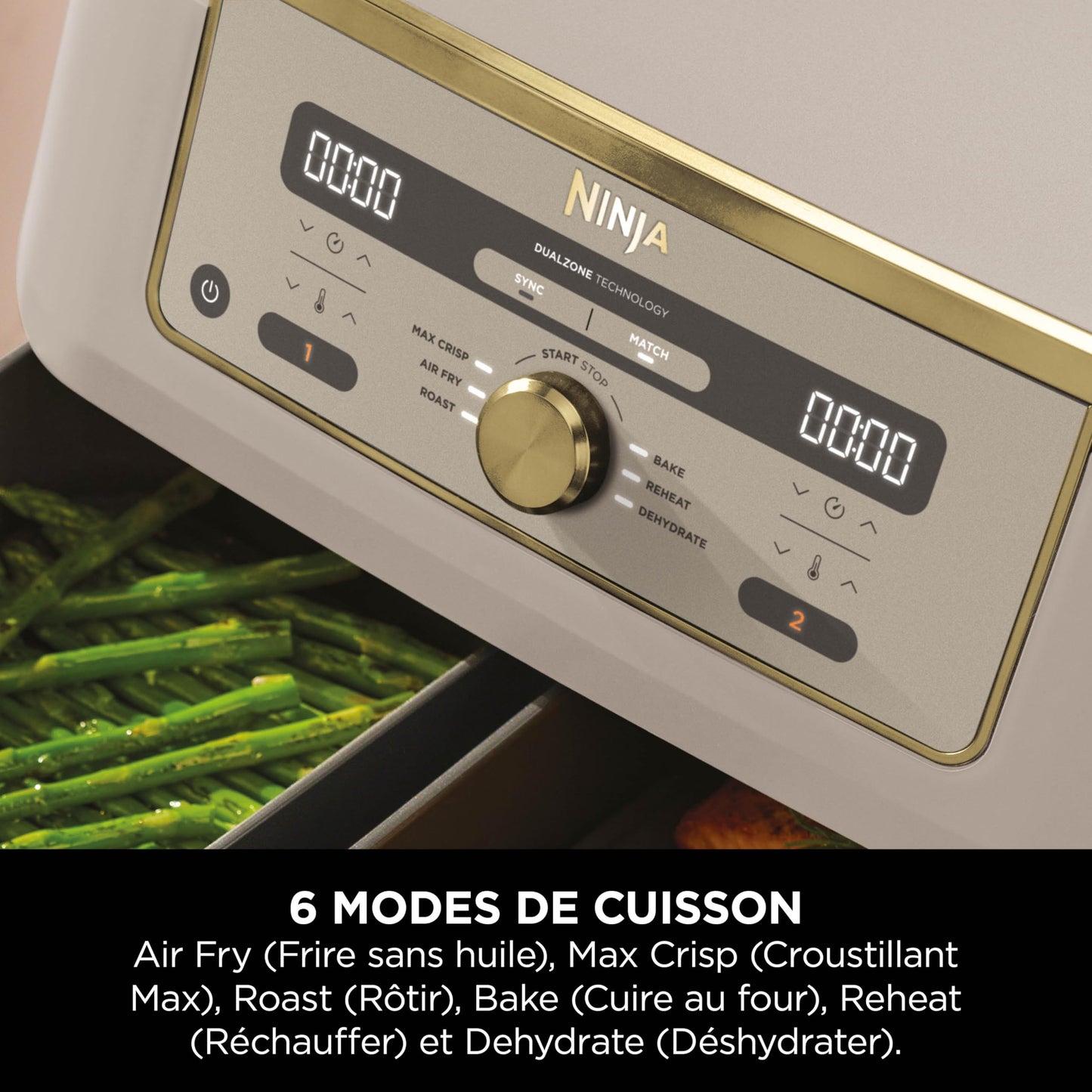 Ninja Dual Zone Max Air Fryer 9,5L – Friteuse Sans Huile Double Compartiment 6-en-1