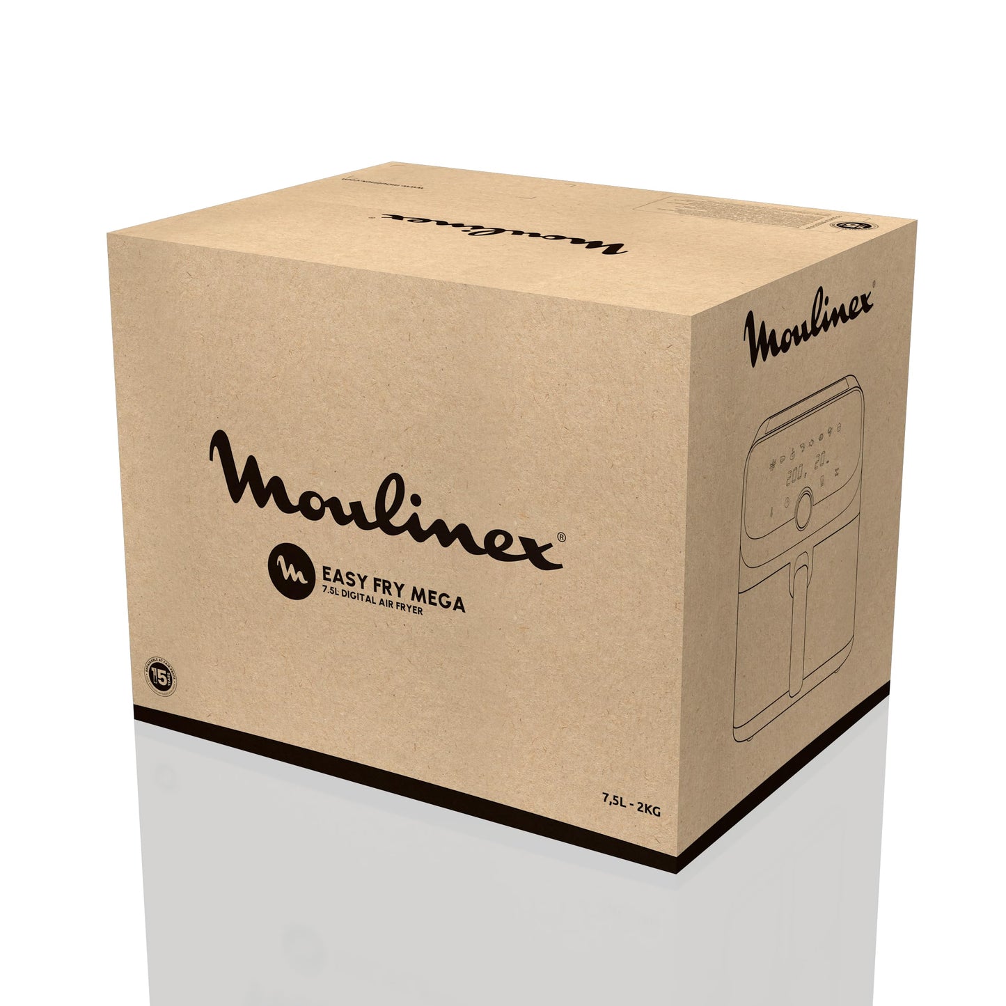 Moulinex Easy Fry Mega EZ8558F0 – Air Fryer Compact 7,5L pour Jusqu’à 8 Personnes