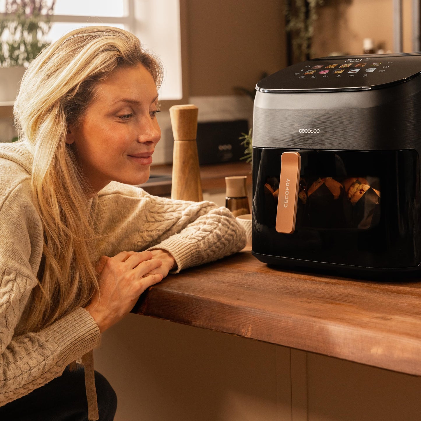 Cecotec Cecofry & Grill Smokin’ 6500 – Air Fryer 6,5L 2200W 3-en-1 Grill & Fumoir