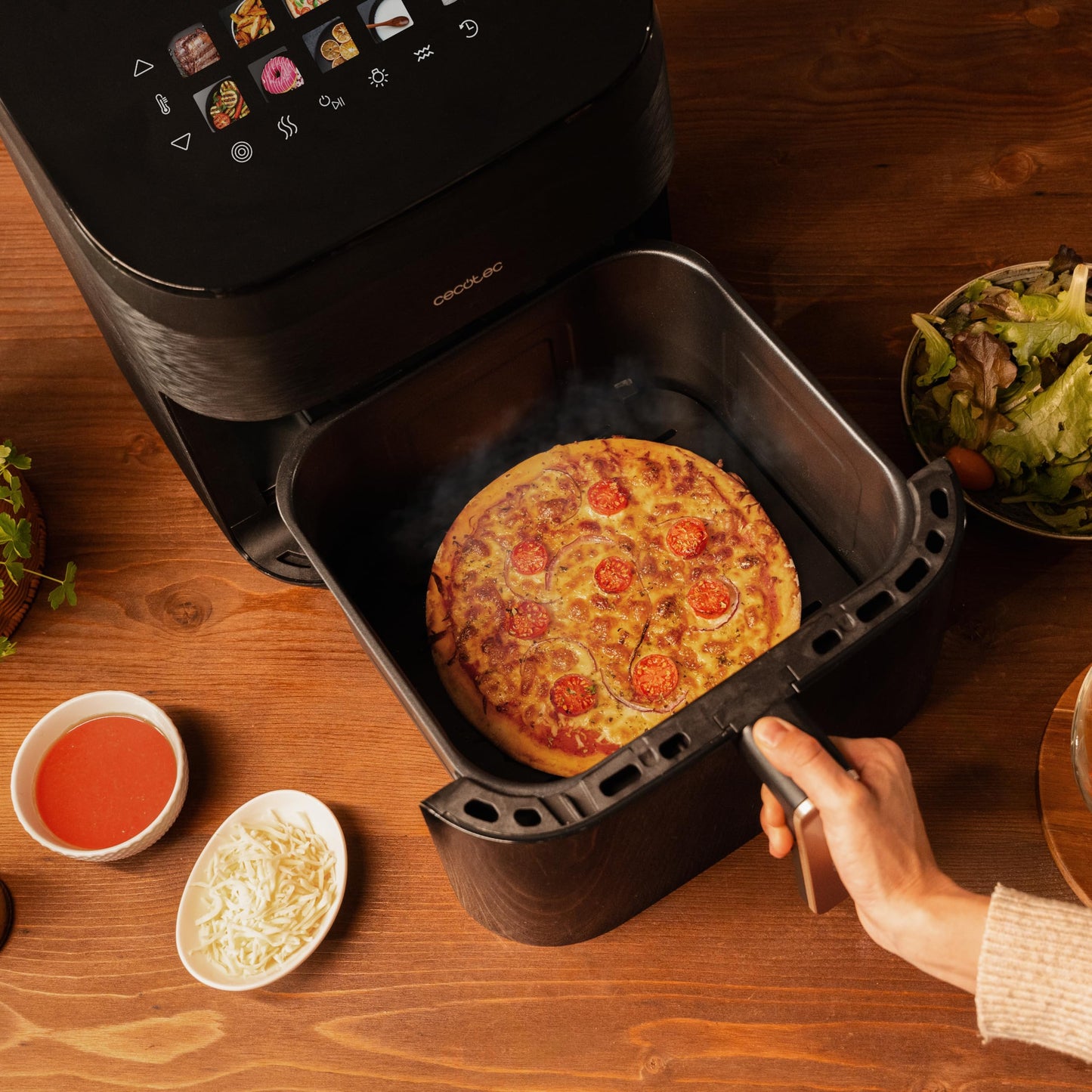 Cecotec Cecofry & Grill Smokin’ 4500 – Air Fryer 4,5L 1900W avec Grill & Fumoir